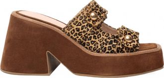 Cecelia New York Womens Mitchell Wedge In Leopard