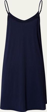 Hanro Silk-Trim Cotton Chemise