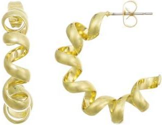 Adornia 14K Gold Plated Coiled Hoop Earrings at Nordstrom Rack