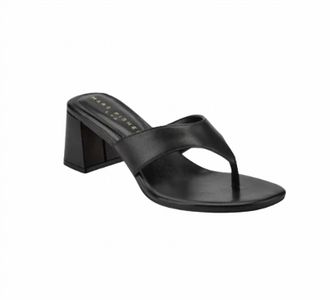 Marc Fisher Womens Arcee Block Heel Thong Sandal In Black