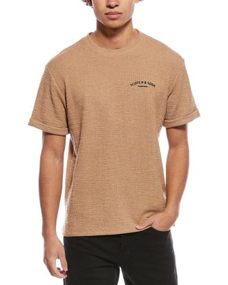 Scotch & Soda Textured Slub Interlocking T-Shirt