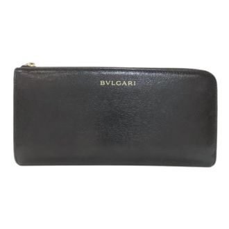 Bulgari Pre-owned Vintage Portemonnee - Dames - Vintage Accessoires - Zwart - ONE Size - Leer - Vintage