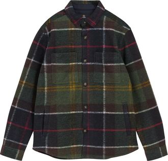 Barbour Overshirt Woodlane a quadri spazzolata - - Jackets - Uomo - Verde - S