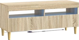 vidaXL Mueble De Tv Led Roble Sonoma Madera De Ingenier&iacute;a Vidaxl