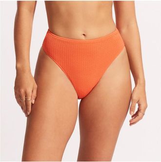 Seafolly Sea Dive High Rise Pant Bikini-Bottom f&uuml;r Damen | orange