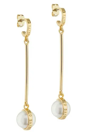 Ted Baker Perllie Imitation Pearl Drop Earrings in Gold Tone/pearl at Nordstrom