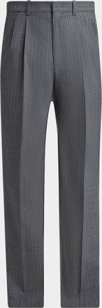 Jil Sander Men & apos;s Pinstripe Wool Straight-Leg Trousers