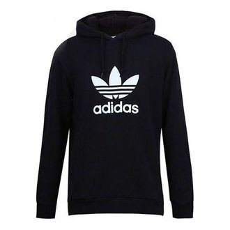 adidas originals Trefoil s Casual Sports hooded Pullover Black CW1240