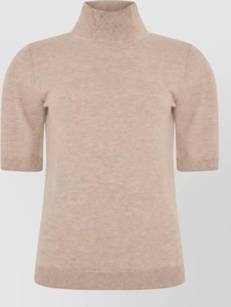 Max Mara wool high-neck short-sleeve sweater