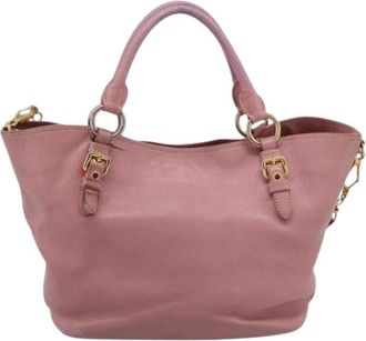 Miu Miu Pre-owned Handbag - Dames - Vintage Handtas - Roze - ONE Size - Leer - Vintage