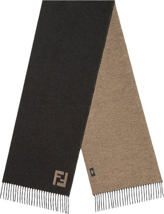 Fendi Wool And Cashmere Fringed Scarf Accessories