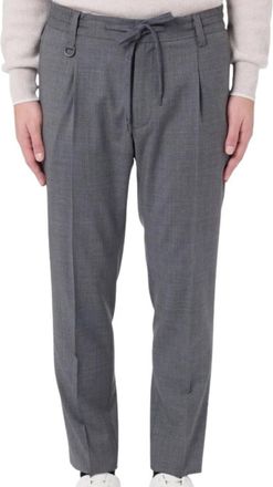 Paolo Pecora Pantalone in Tessuto - Heren - Nette broeken - Grijs - XL - Leer - Broeken
