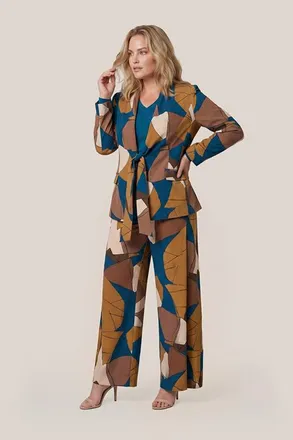 Mart Visser Aiden Print Broek Petrol / Multi Maxi