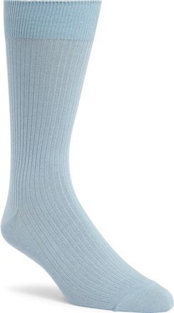 Nordstrom Casual Rib Crew Socks in Blue Pond at Nordstrom, Size Regular