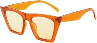 Generic Trendy Mens And Womens Sunglasses Outdoor Commuter Vacation Sun Glasses(Orange)