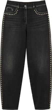 Twin-Set studded-detail jeans - women - Cotton/Elastane - 25 - Black