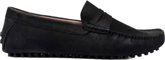 Carlos By Carlos Santana Ritchie Penny Loafer in Black Nubuck at Nordstrom, Size 10.5