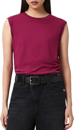 AllSaints West Side Ruched Tank in Raspberry at Nordstrom, Size X-Small