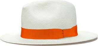 Lastelier Panama orange straw hat at Nordstrom, Size Medium