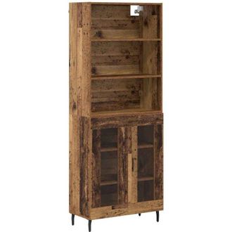 vidaXL Aparador Alto Madera Envejecida 69,5 X 34 X 180 Cm Vidaxl