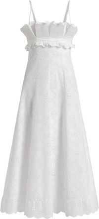 Alberta Ferretti Abito Sangallo Dis Degrad&egrave; - Dames - Casual kleedjes - Wit - M - Kleedjes