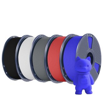 OEM Filamento Para Impresora 3d, Material Pla, Baja Contracci&oacute;n, Bk Wt Gy Rd Bl