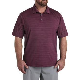 Reebok Big & Tall Performance Space-Dyed Polo Shirt in Black Cherry at Nordstrom, Size 2X Big
