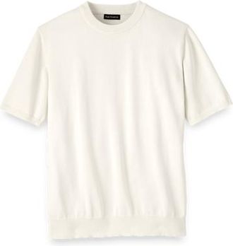Paul Fredrick Supima Cotton Crew Neck Sweater in Off White at Nordstrom, Size Xx-Large
