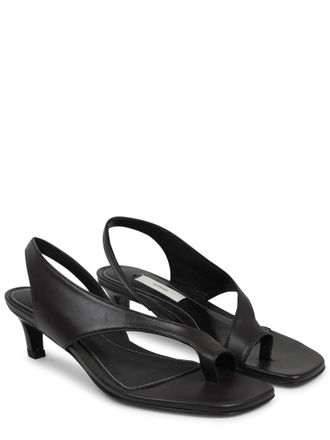 Toteme Sheep Leather Heeled Sandal - Black