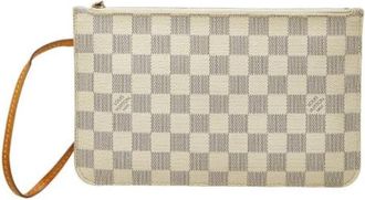 Louis Vuitton Tweedehands Canvas Louis Vuitton tassen - Dames - Vintage Clutch - Wit - ONE Size - Vintage