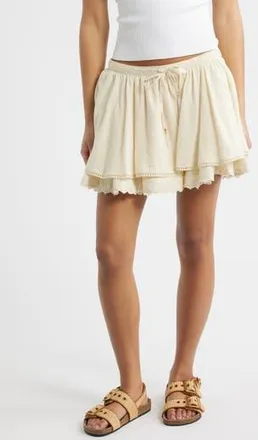 Free People Tulip Layered Miniskirt in Tea at Nordstrom Rack, Size X-Large