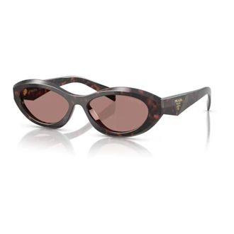Prada Stijlvolle zonnebril in Tortoise/Light Brown - Dames - Accessoires - Bruin - Maat: 55 MM