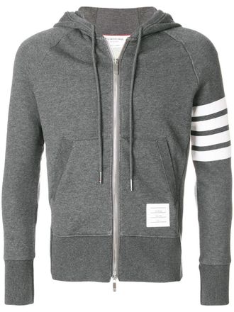 Thom Browne Classic Loopback 4-Bar Zip Hoodie