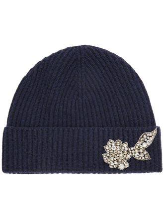Erdem Berretto con strass - Blu