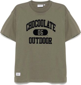 Chocoolate logo-print T-shirt - men - Cotton - S - Green