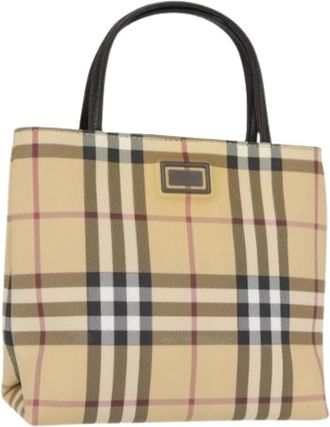 Burberry Pre-owned Mini Handtas - Dames - Vintage Mini Tas - Beige - ONE Size - Leer - Vintage