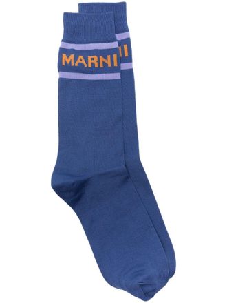 Marni Calzini con logo - Blu