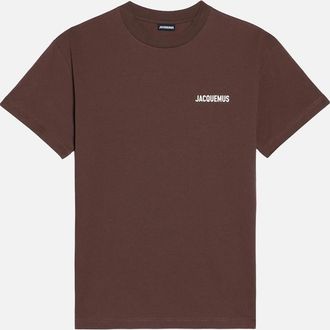 Jacquemus Mens Jacquemus Le Logo Printed T-Shirt in Brown - Size: 44