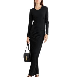 James Perse Womens Skinny Crew Dress In Black