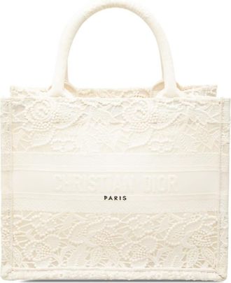 Dior Pre-owned Dior Small Embroidered Mesh Macrame Book Tote Ladies LHIID2E9MKERZ6VL