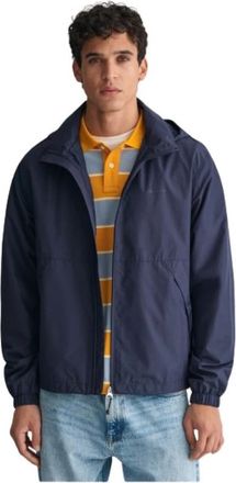 GANT Windshielder Lichtgewicht Waterdichte Jas - Heren - Zomerjassen - Blauw - M - Polyester - Jassen