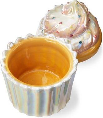 Tag Cupcake Trinket Dish Multi Earthenware Everyday,Christmas in White at Nordstrom