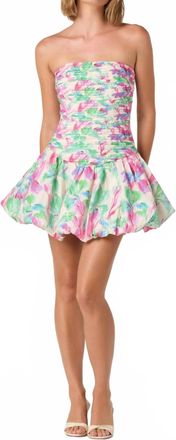 Astr Ella Mini Dress In Pink And Green Floral