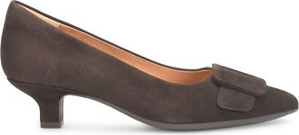 S&ouml;fft Womens Sadie Kitten Heel Pump In Chocolate Brown