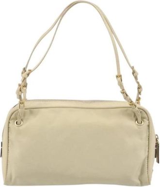 Prada Pre-owned Nylon Shoulder Bag - Dames - Vintage Schoudertas - Beige - ONE Size - Nylon - Vintage