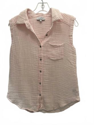Michael Stars Womens Monique Button Down Tank Top In Bliss