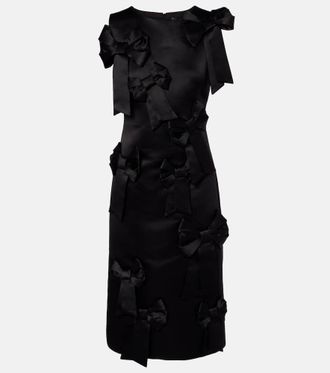 Ganni Vestido de c&oacute;ctel de sat&eacute;n con lazo