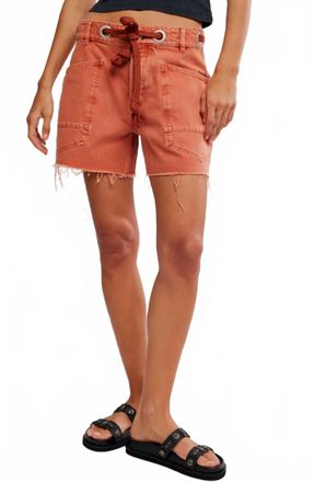Free People Moxie Relaxed Fit Shorts In Sunset