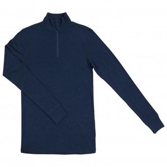 Joha Blouse with Zip Merinounterw&auml;sche f&uuml;r Herren | blau