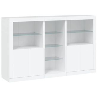 Berkfield Home Sideboard with LED Lights White 162x37x100 cm | Size: 162 x 37 x 100 cm